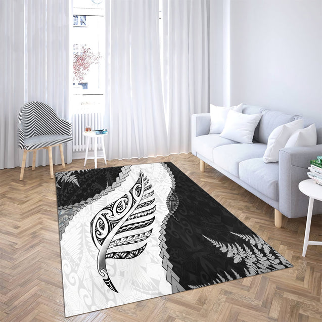 Maori Manaia New Zealand Silver Fern Rug MP13072009S