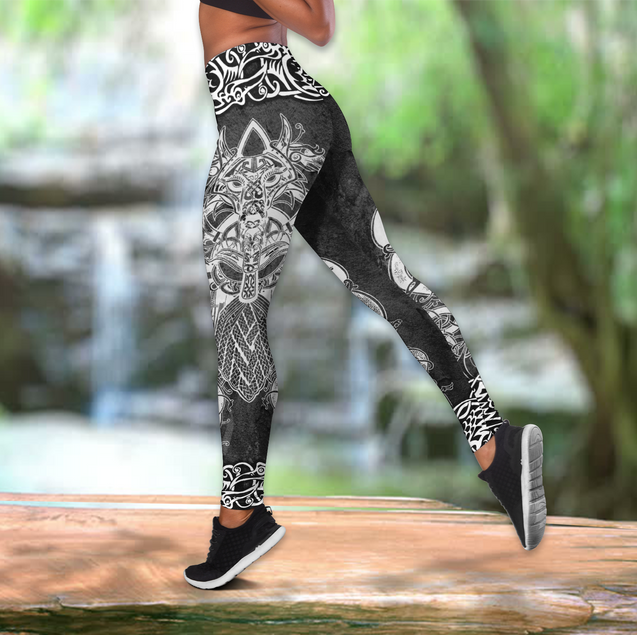 Warrior viking tanktop & legging outfit for women-Apparel-PL8386-S-S-Vibe Cosy™