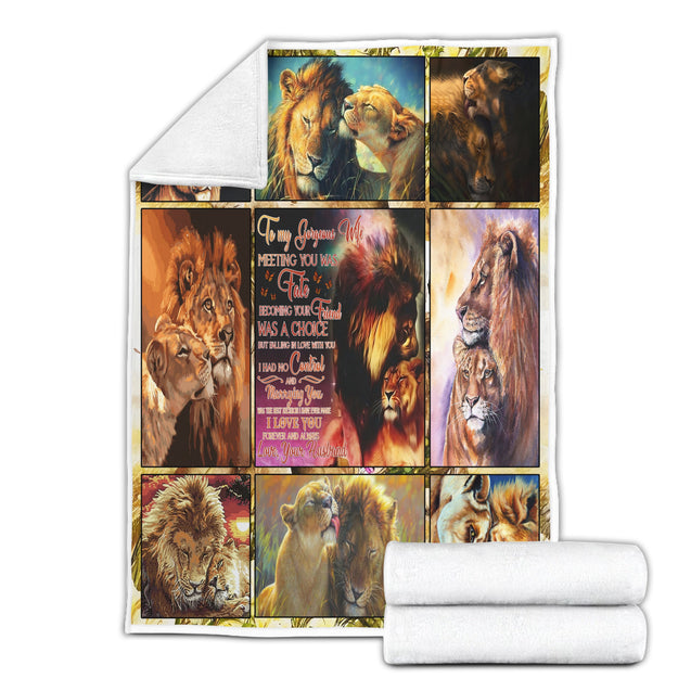 Beautiful Lion Couple Quilt Blanket HHT13082003-MEI