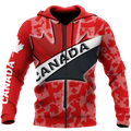 Canada All Over Print 3d all over printed maple leaf spider HHT10072015-Apparel-PL8386-Zipped Hoodie-S-Vibe Cosy™