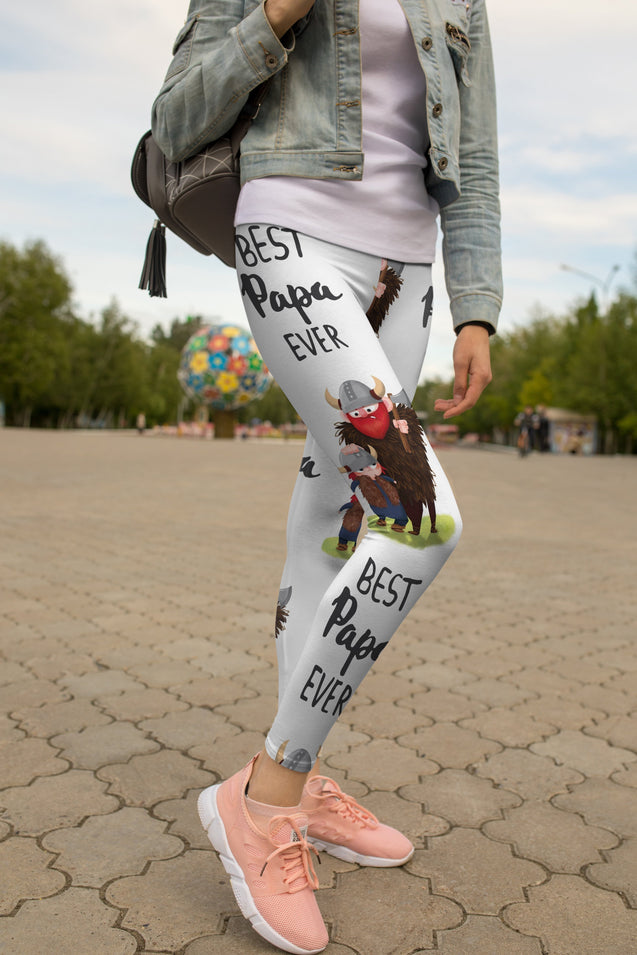 3D All Over Print Best Papa Ever Legging-Apparel-Khanh Arts-Legging-S-Vibe Cosy™
