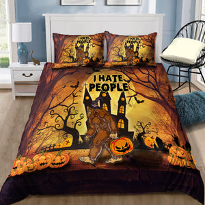 I hate People Bigfoot Funny Halloween Bedding Sets