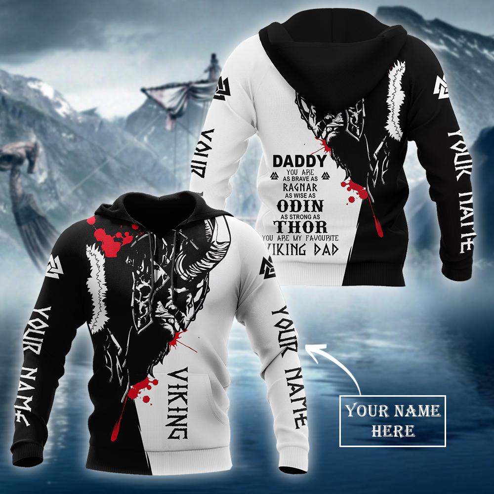 Vikings Dad 3D All Over Printed Shirts For Men and Women-Apparel-HP Arts-Hoodie-S-Vibe Cosy™