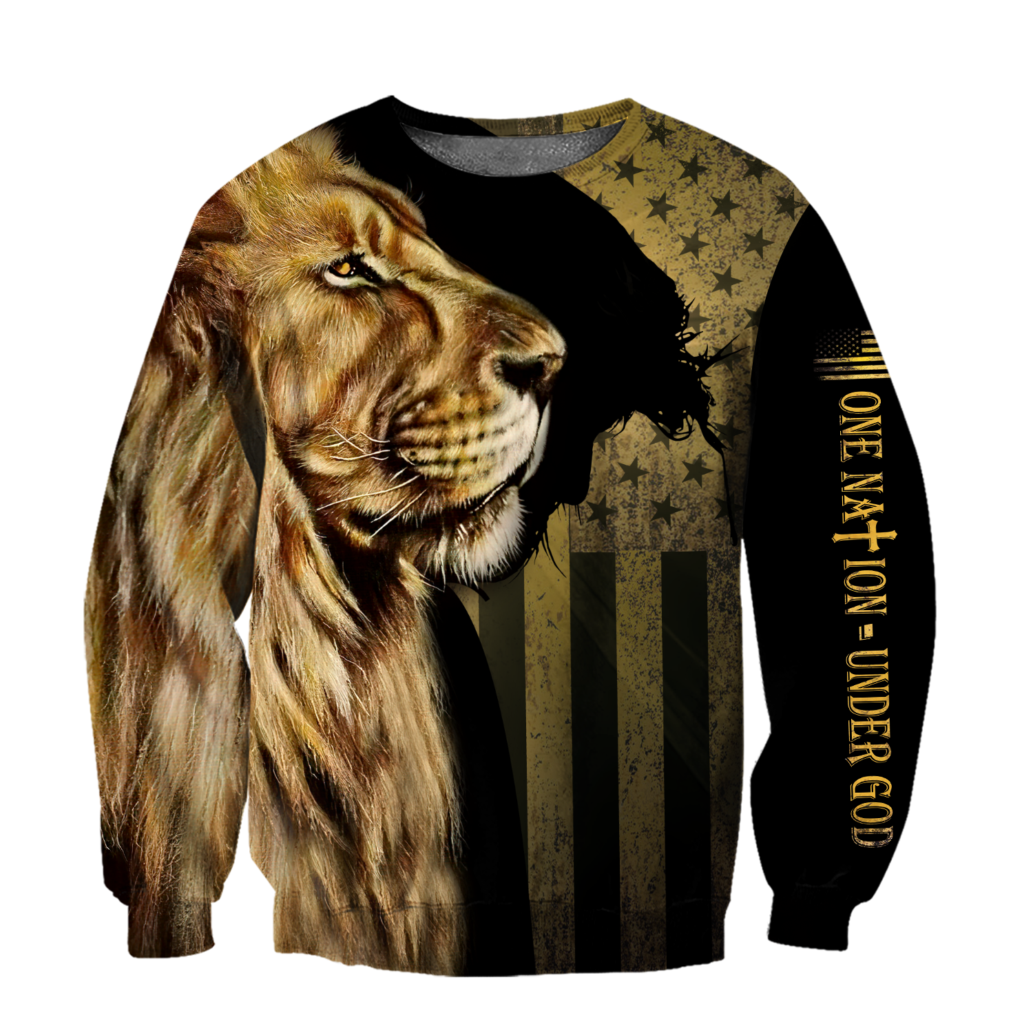 God Bless American - Lion Over  Unisex Shirts