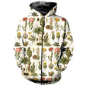 3D All Over Printed Flower and Cactus Shirts-Apparel-NTH-Zip-S-Vibe Cosy™