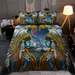 Native American Girl And Feather Bedding Set HHT14082001-MEI