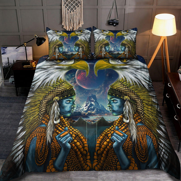 Native American Girl And Feather Bedding Set HHT14082001-MEI