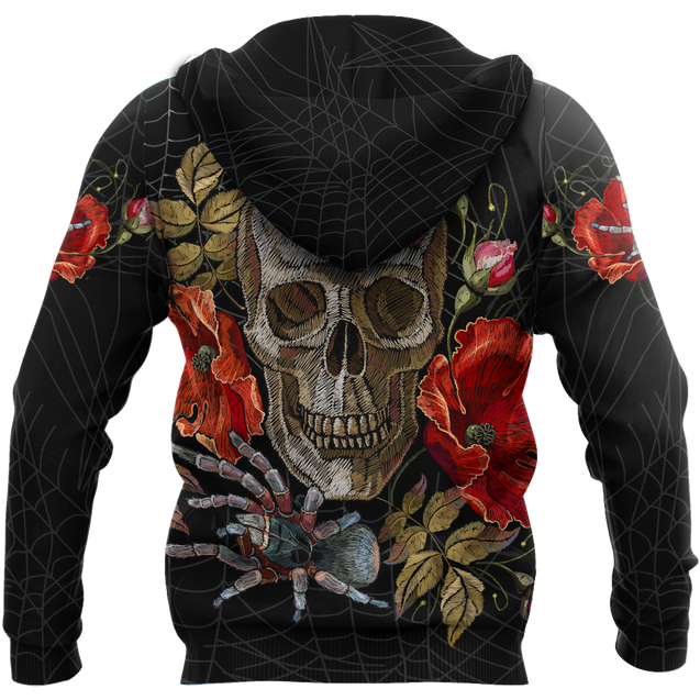 Love Skull red 3D all over printed for man and women QB06042001-Apparel-PL8386-Hoodie-S-Vibe Cosy™