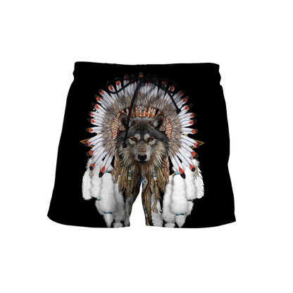Wolf Native American Hoodie 3D All Over Printed Shirts