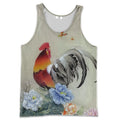 3D All Over Printed Chicken and flower Shirts-Apparel-Phaethon-Tank Top-S-Vibe Cosy™