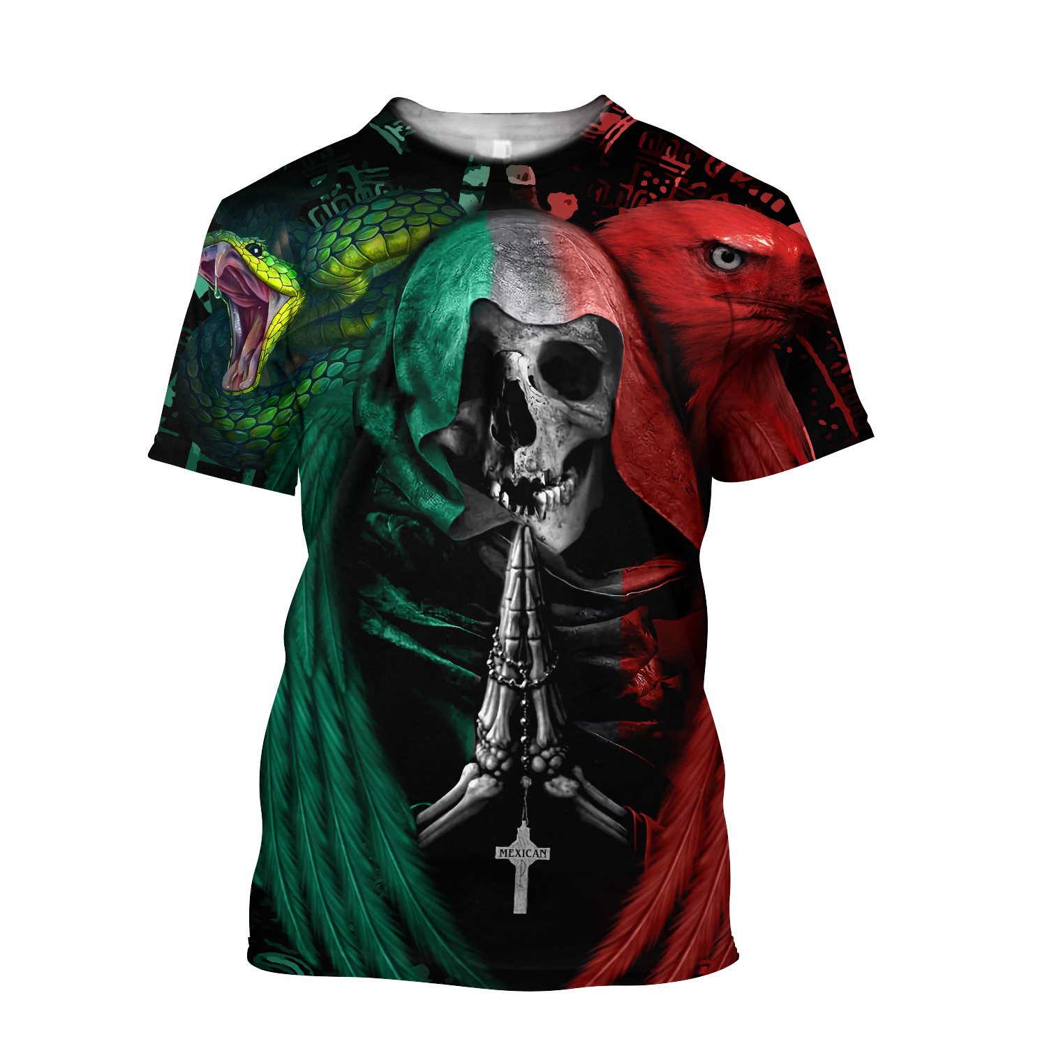 Mexican Aztec Skull 3D All Over Printed Shirts For Men and Women DQB07222006