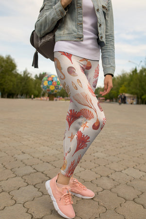 3D All Over Print Sea Coral Legging-Apparel-Khanh Arts-Legging-S-Vibe Cosy™