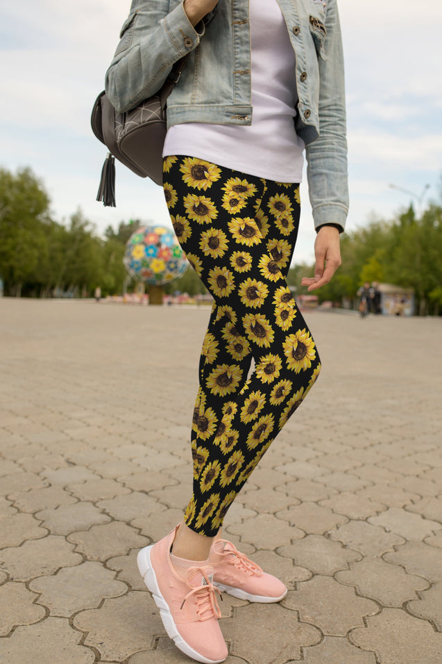 All Over Printing Sunflower Hoodie Dress-Apparel-Phaethon-Hoodie Dress-S-Vibe Cosy™