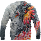 Native Lion Over Printed Hoodie