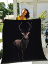 Alone Beautiful Deer Quilt