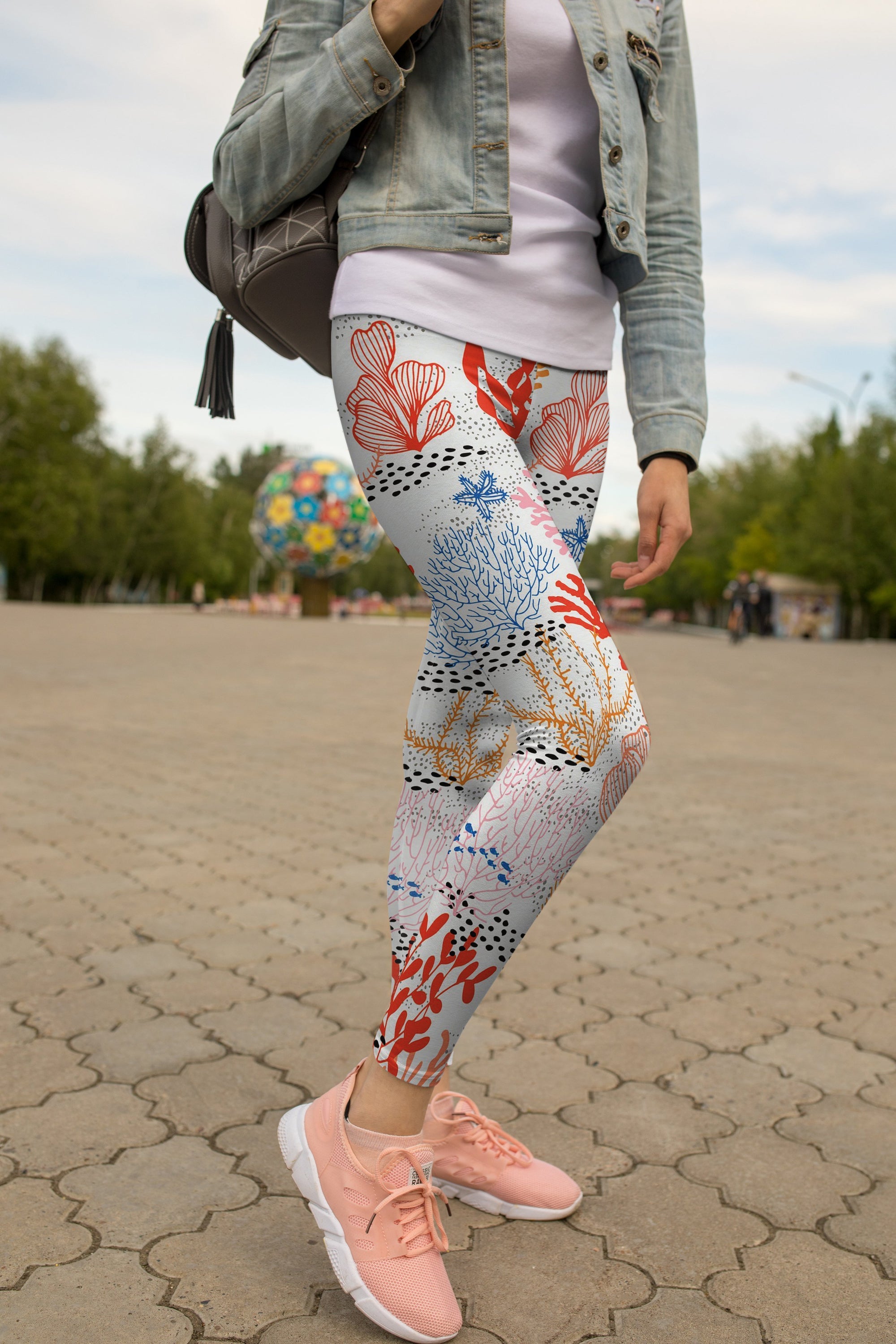 3D All Over Print Coral Legging-Apparel-Khanh Arts-Legging-S-Vibe Cosy™