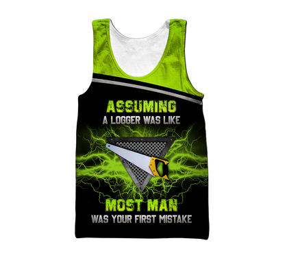 Logger Chainsaw Blight Green Unisex shirts DA13102002