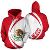 Mexico Coat Of Arms Hoodie - Circle Style-Apparel-HP Arts-Zip-Hoodie-S-Vibe Cosy™