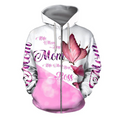 3D All over love mom butterflies shirt and short for man and women PL-Apparel-PL8386-Zipped Hoodie-S-Vibe Cosy™