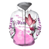 3D All over love mom butterflies shirt and short for man and women PL-Apparel-PL8386-Zipped Hoodie-S-Vibe Cosy™