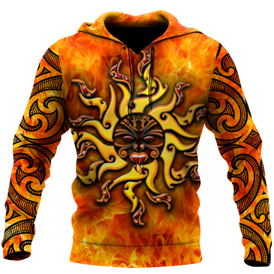 Maori tamanuitera the sun 3d all over printed shirt and short for man and women-Apparel-PL8386-Hoodie-S-Vibe Cosy™