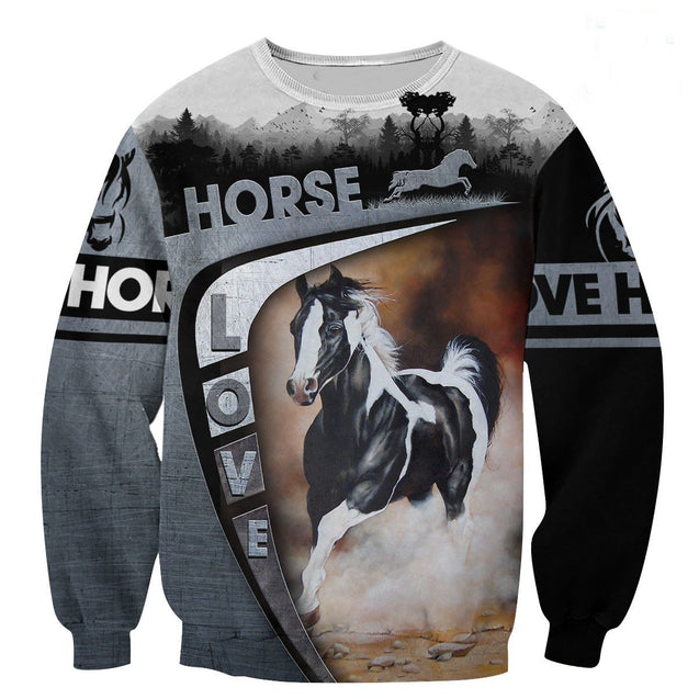 Beautiful Horse 3D All Over Printed Shirts TA041203-Apparel-TA-Sweatshirts-S-Vibe Cosy™