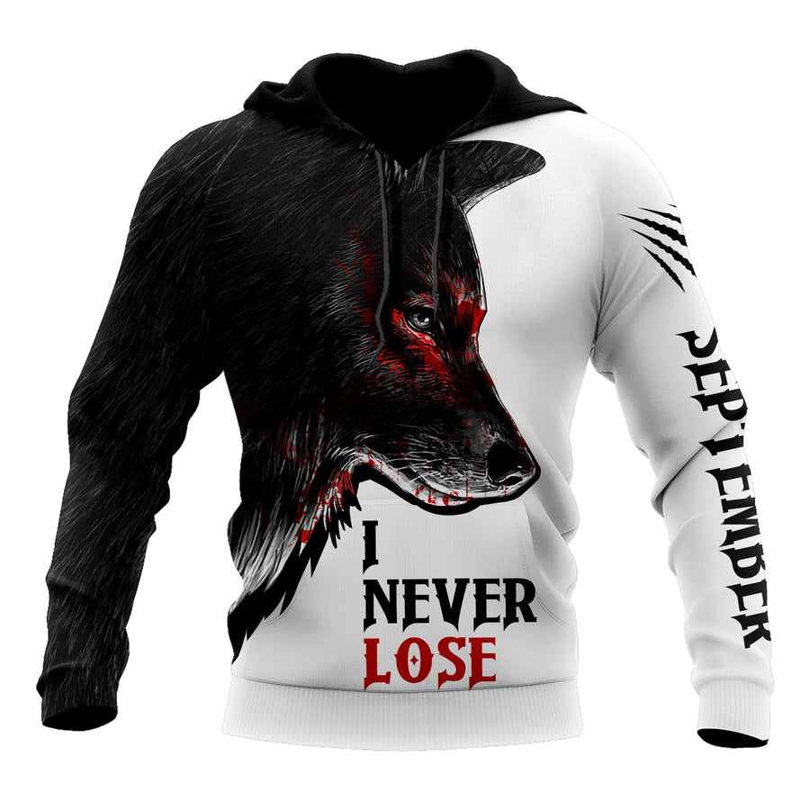 Wolf - September Guy Never Lose  3D All Over Printed Unisex Shirts