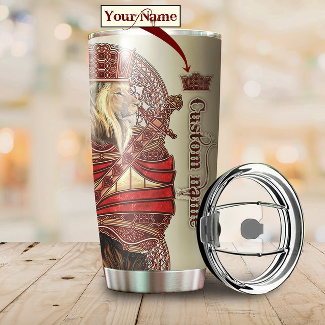 September King Lion Custom Name Tumbler