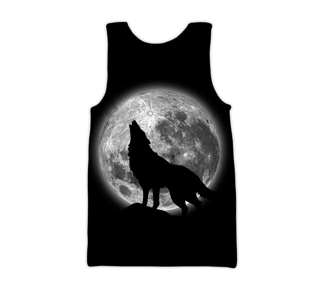 Wolf in Moon 3D All Over Printed Unisex Shirts