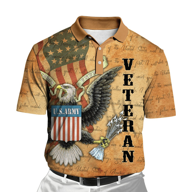 US Army Veteran 3D All Over Printed Unisex Shirts