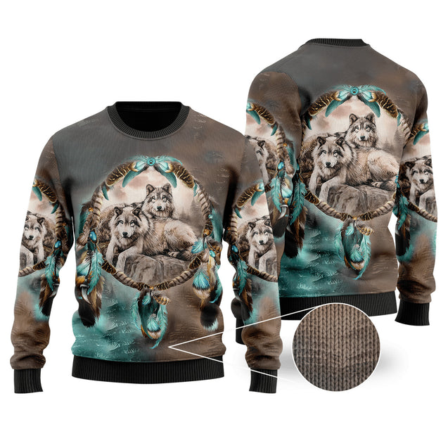 Wolf Native American 3D All Over Printed Unisex Shirts No 02