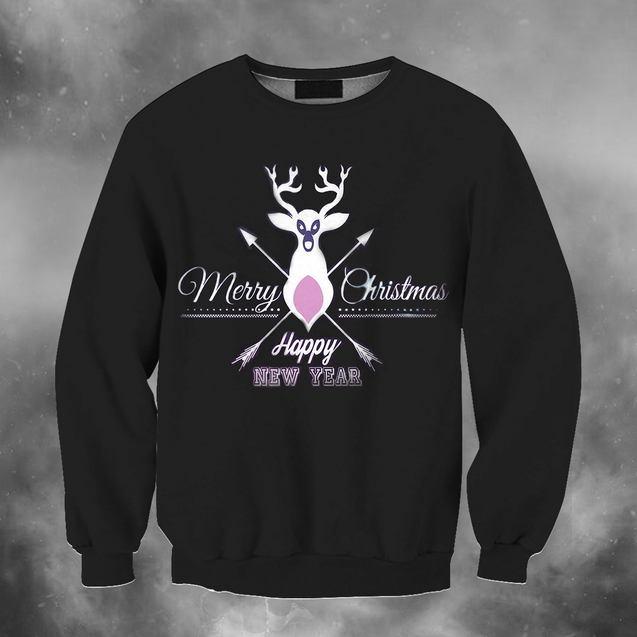 All Over Print Deer Christmas TT-Apparel-TT-Sweatshirt-S-Vibe Cosy™