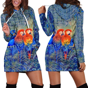 3D Printed Parrot Clothes Hoodie dress-Apparel-PHL-Hoodie Dress-S-Vibe Cosy™