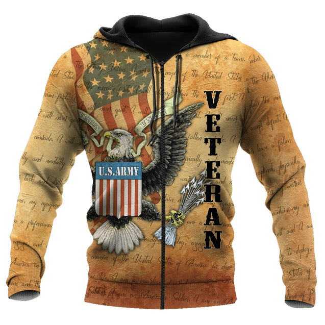 US Army Veteran 3D All Over Printed Unisex Shirts