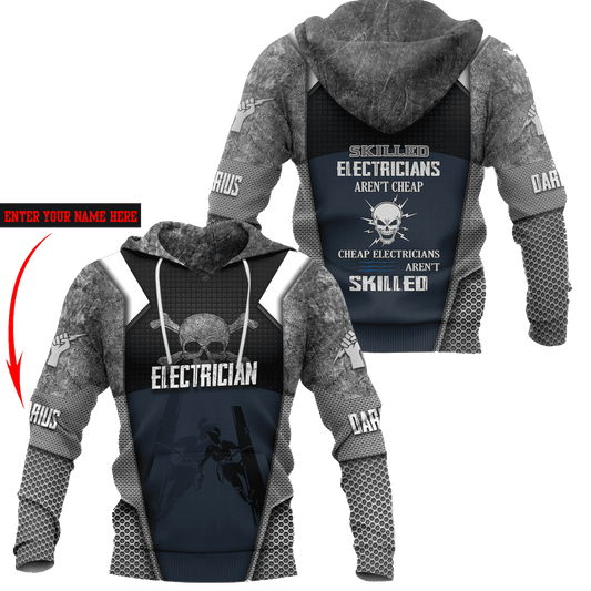 Premium Personalized 3D Printed Skilled Electrician Aren't Cheap Shirts MEI