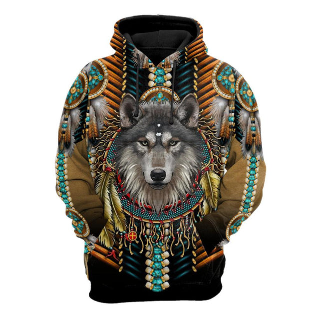 Wolf Native American 3D All Over Printed Unisex Shirts