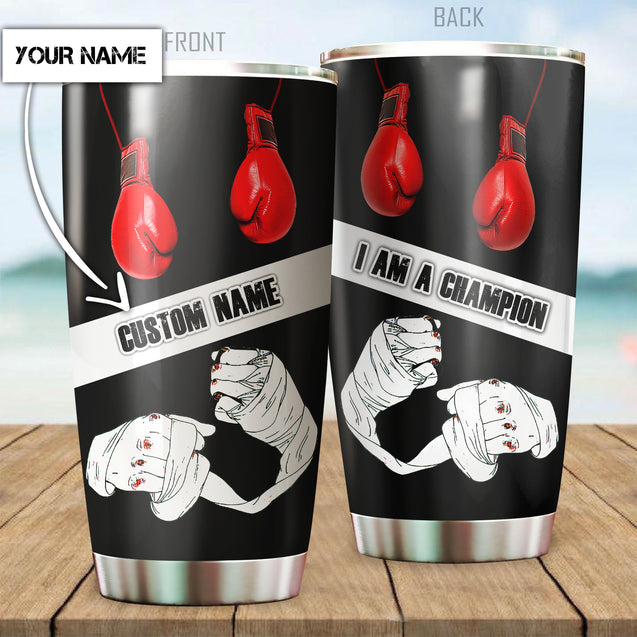 Boxing Custom Name Tumbler