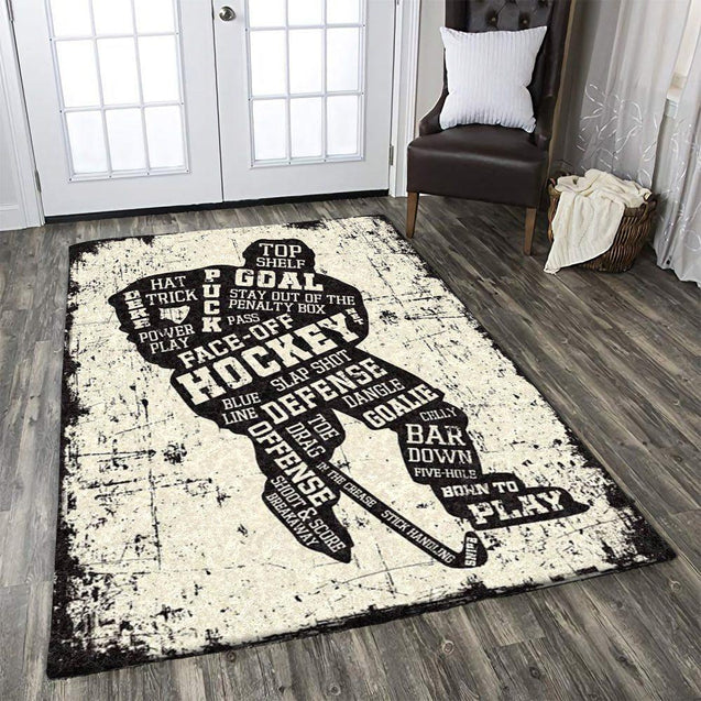 All Over Printed RECTANGLE HOCKEY GIFT AREA RUG XT 23022113.CXT