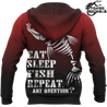 Fishing Australia - Eat Sleep Fish Repeat Hoodie - Amaze Style™-Apparel