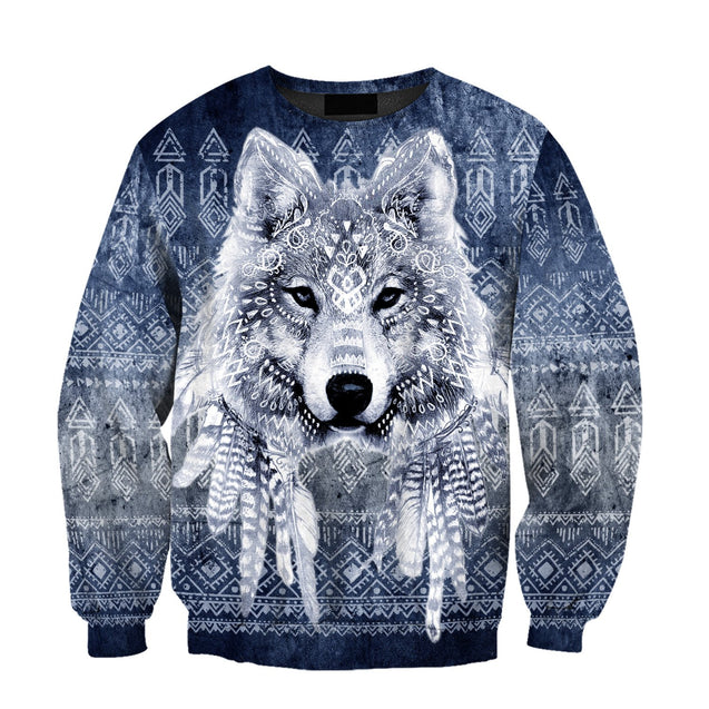 Wolf Native American 3D All Over Printed Unisex Shirts No 16