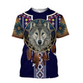 Wolf Native American 3D All Over Printed Unisex Shirts No 07