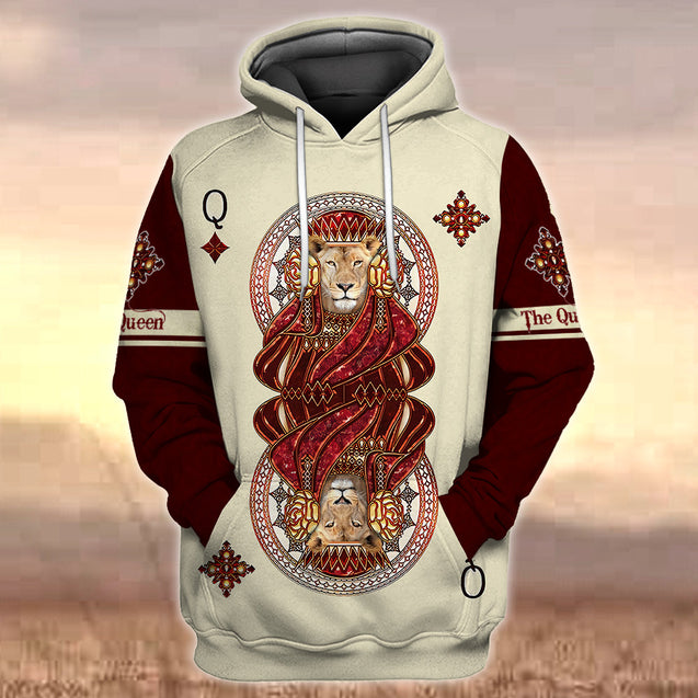 Lion Queen Heart 3D Combo Hoodie + Legging