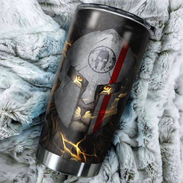 Sparta Warrior Lion Custom Name Tumbler