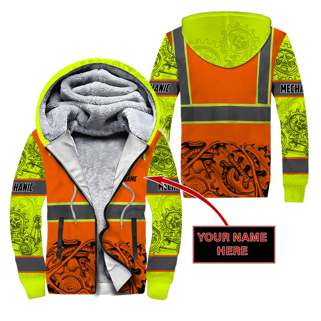 Personalized Mechanic Safety 3D All Over Printed Hoodie For Men and Women AM112033