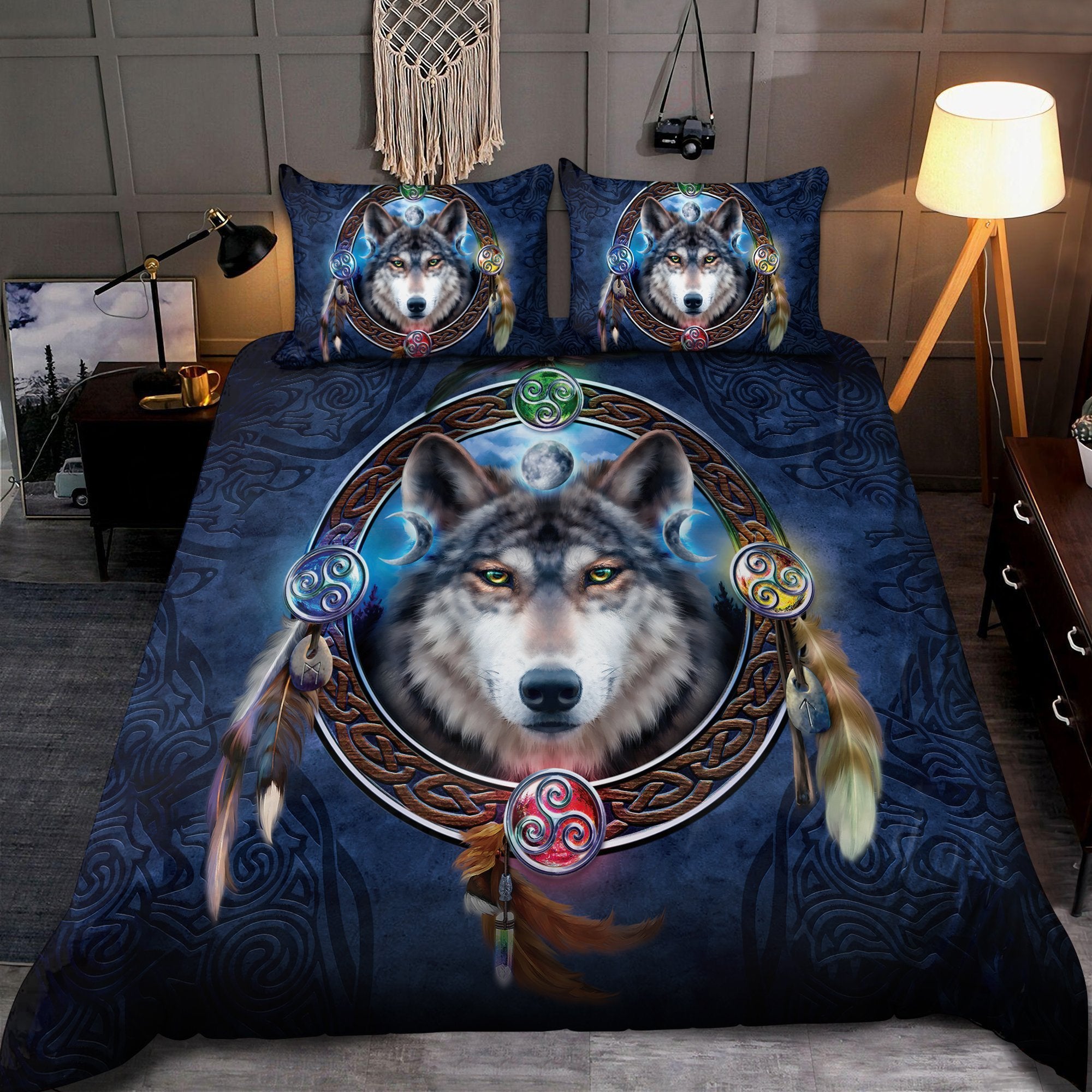 Celtic Wolf 3D All Over Printed Bedding Set