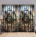 Wolf 3D All Over Printed Window Curtains