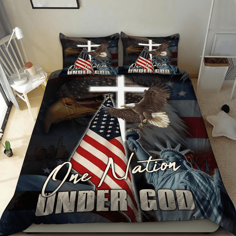 American - One Nation Under God 3D All Over Printed Bedding Set