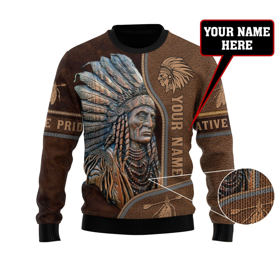 Customize Name Native American 3D All Over Printed Unisex Shirt