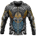 Viking Odin - Wotan Pullover Hoodie A0-ALL OVER PRINT HOODIES-HP Arts-Zipped-S-Vibe Cosy™