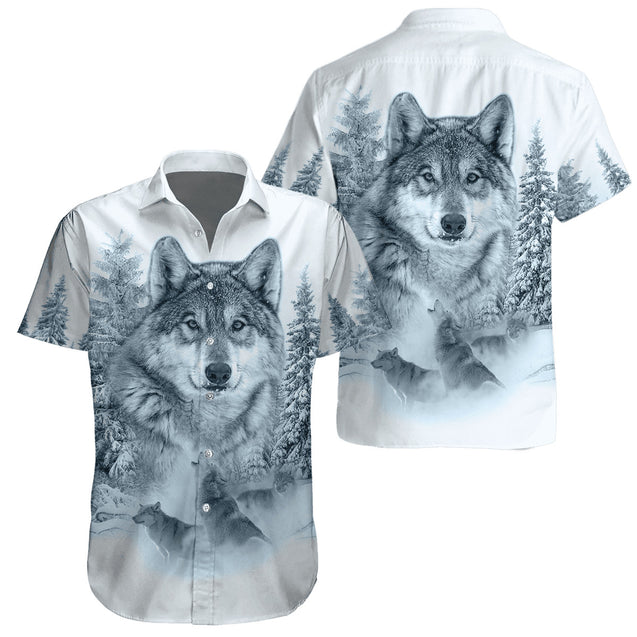 Wolf Native American  3D All Over Printed Unisex Shirts